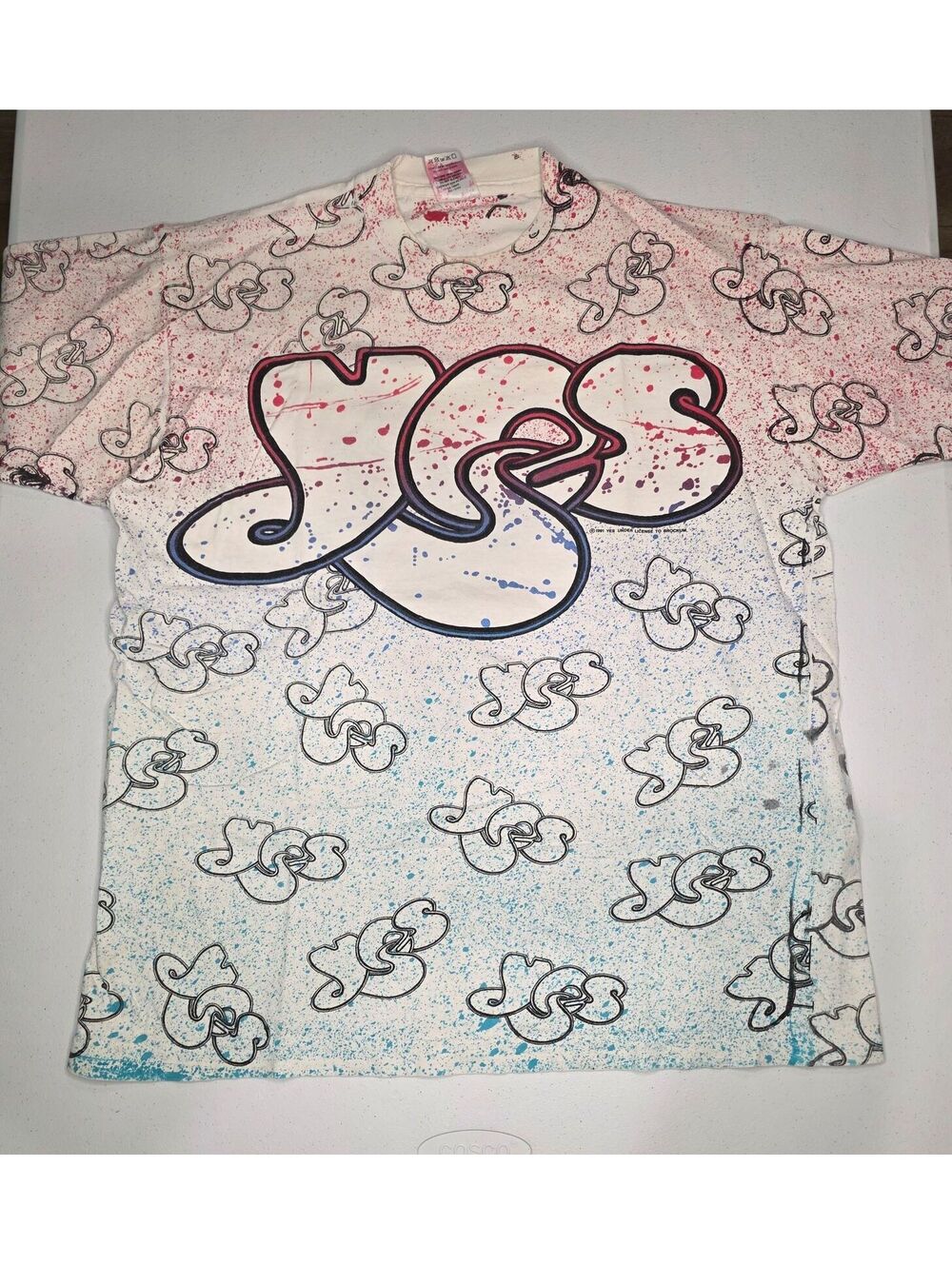 90s Yes AOP Rock Band Single Stitch Tee